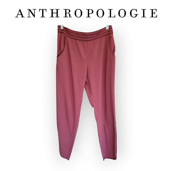 Elevenses Pants - Anthropologie Elevenses Dusty Rose Berry Cropped Trousers Tailored Size 6